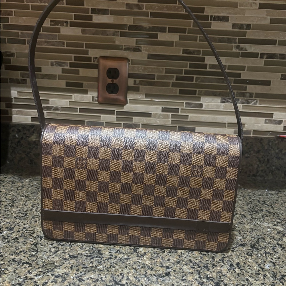 Louis Vuitton Tribeca long Damier Brown Checkered Shoulder Bag